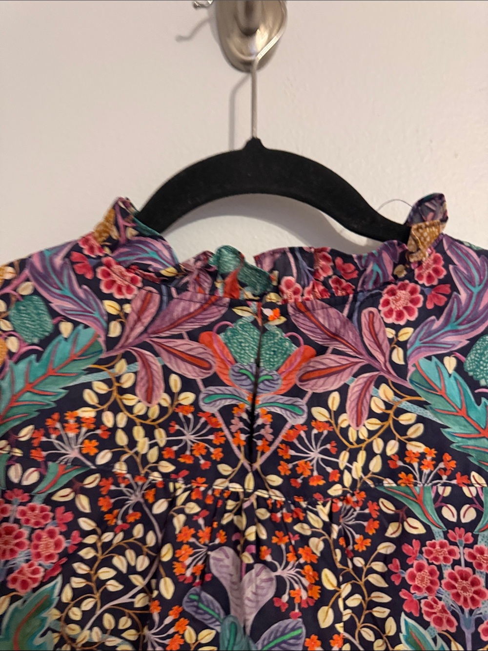 J.Crew Liberty Fabric Floral Smocked Blouse Size Medium - Picture 8 of 9